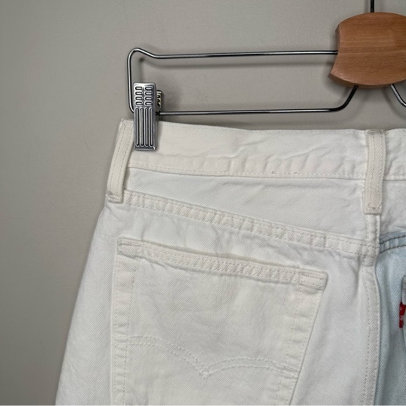 Levi's Denim High-Rise Deconstructed Button Fly Jean Skirt - Picture 3 of 13